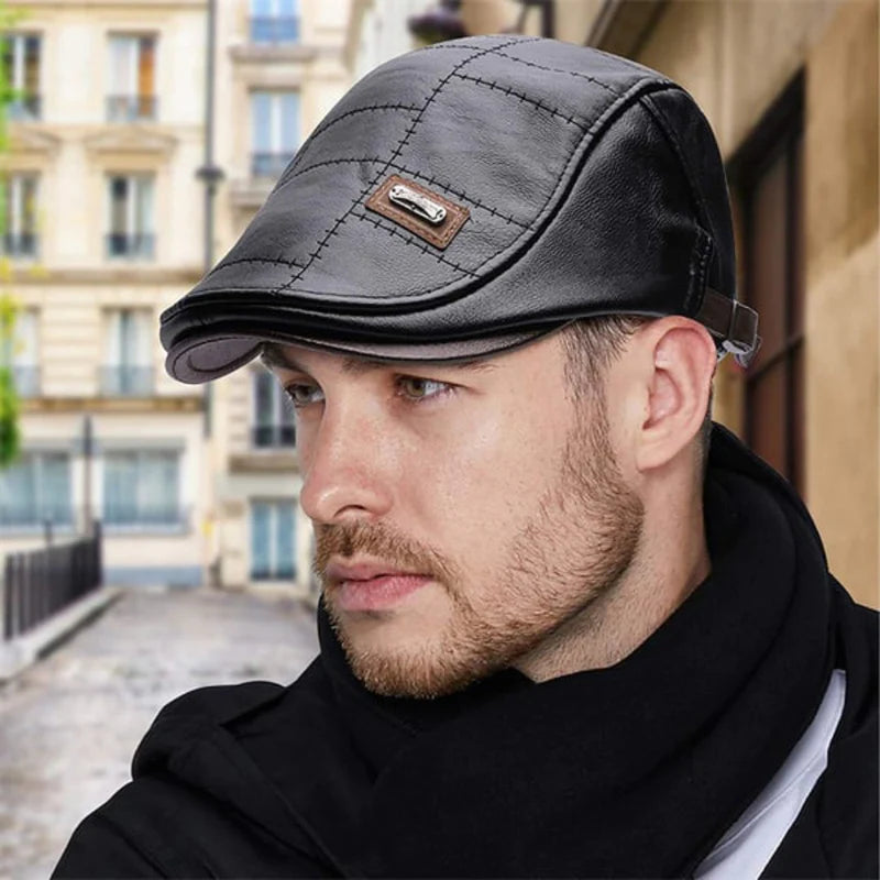 FlatCap™ | Retro Herren Ledermütze (1+1 FREE)