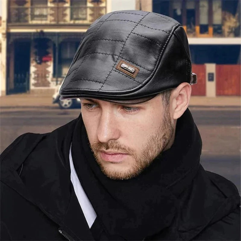 FlatCap™ | Retro Herren Ledermütze (1+1 FREE)