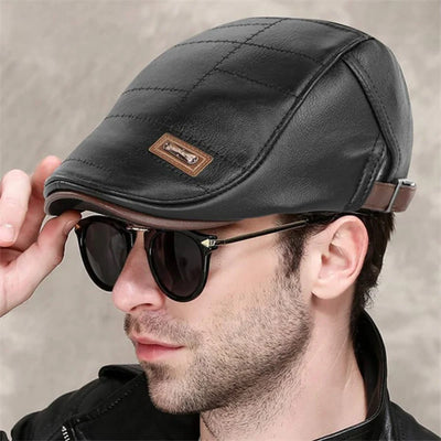 FlatCap™ | Retro Herren Ledermütze (1+1 FREE)