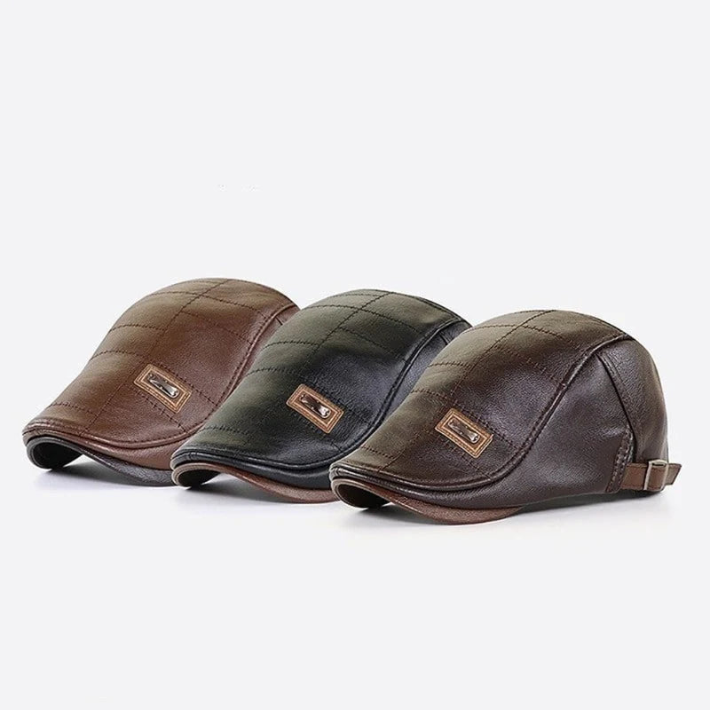 FlatCap™ | Retro Herren Ledermütze (1+1 FREE)