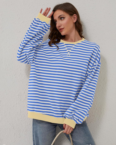 Lua | Gestreiftes langarm sweatshirt in ubergrosse