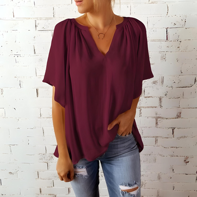 Layla | Elegantes Bluse mit V-Ausschnitt