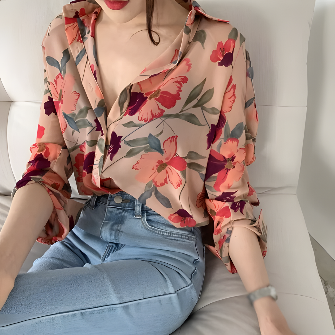 Ellie | Luxuriöse bunte Bluse