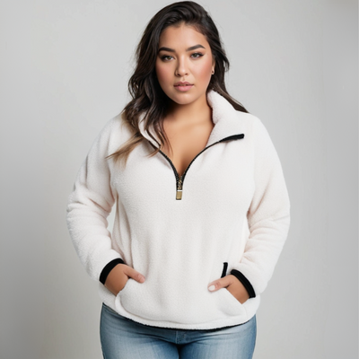 Sabrina | Flauschiger Pullover mit Taschen