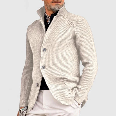 Gael | Elegante Strickjacke mit Aufschlägen für Herren