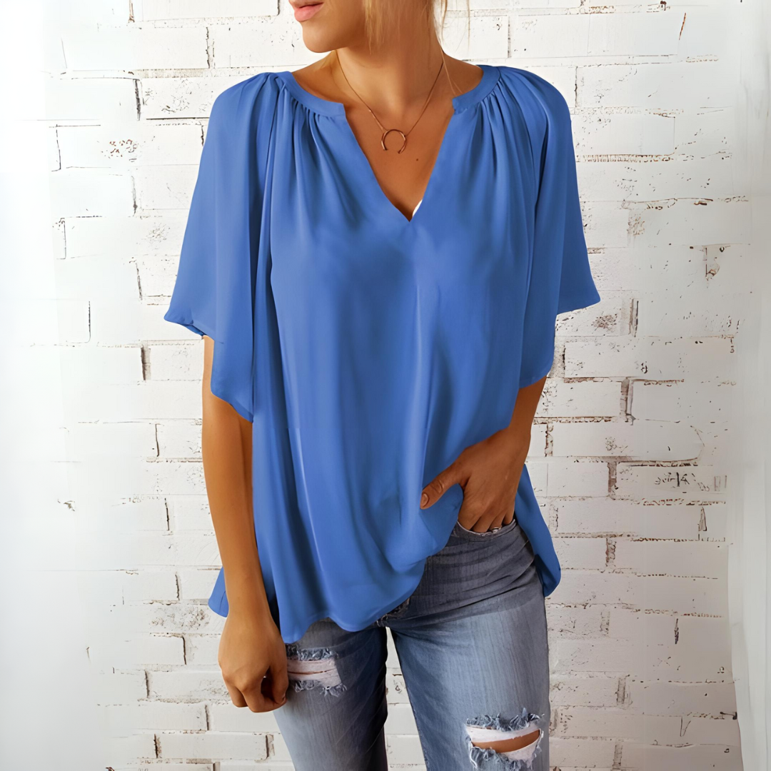 Layla | Elegantes Bluse mit V-Ausschnitt