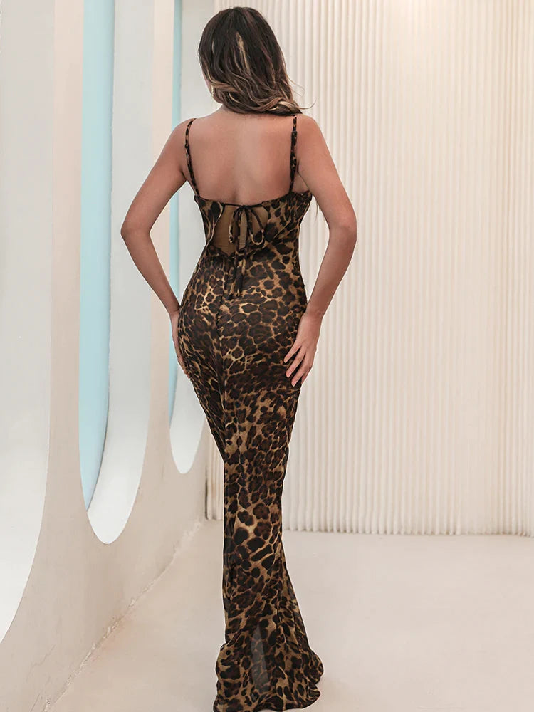 Lily | Leopard Maxikleid