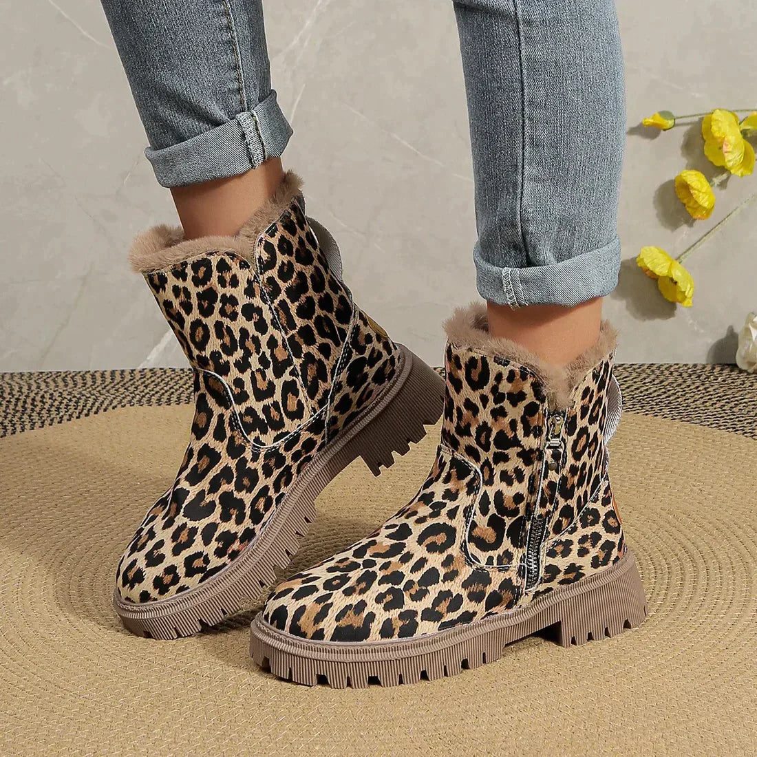 Emily | Stylische Leoparden Stiefel