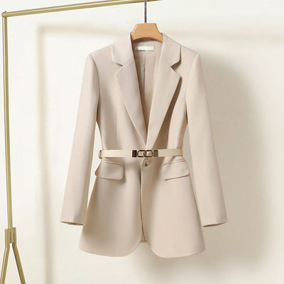 Hildegard | Eleganter langer Blazer mit Gürtel