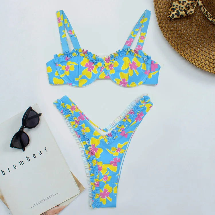 Tiffany | Süßer Bikini mit Rüschen-Details