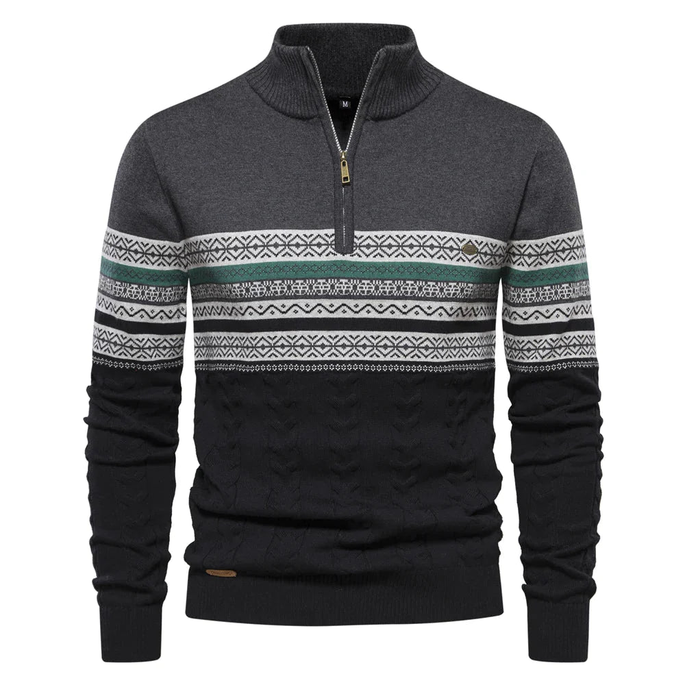 Rudy | Hochwertiger Pullover mit Retro-Muster.