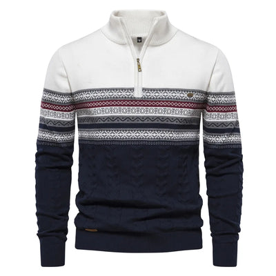 Rudy | Hochwertiger Pullover mit Retro-Muster.