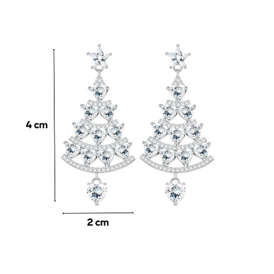 LIVSY | Shiny Christmas Tree Earrings | 1+1 FREI