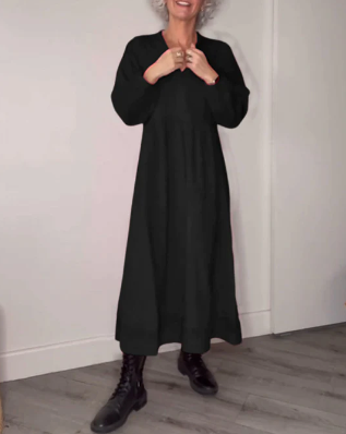 Dove™️ | Elegantes Kleid mit V-Ringen und langen Ärmeln