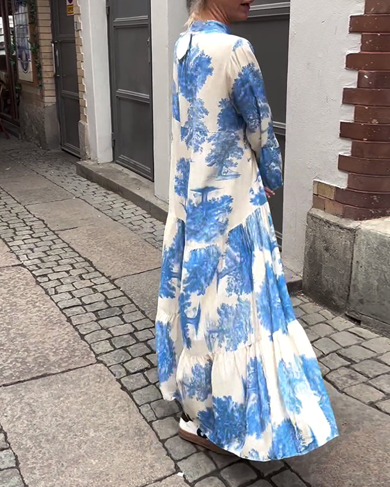 Odelia | Langes wirbelndes Kleid