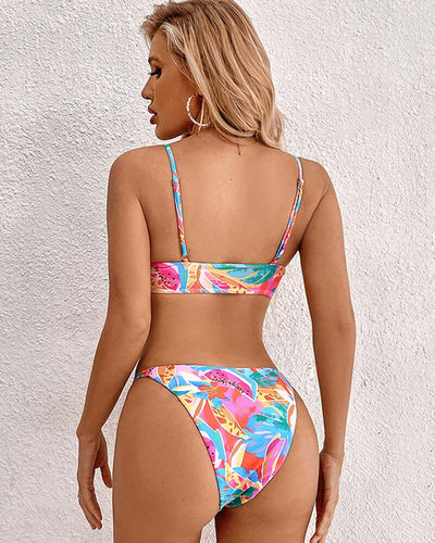 Hilde | Tropisches Blumenmuster-Bikini