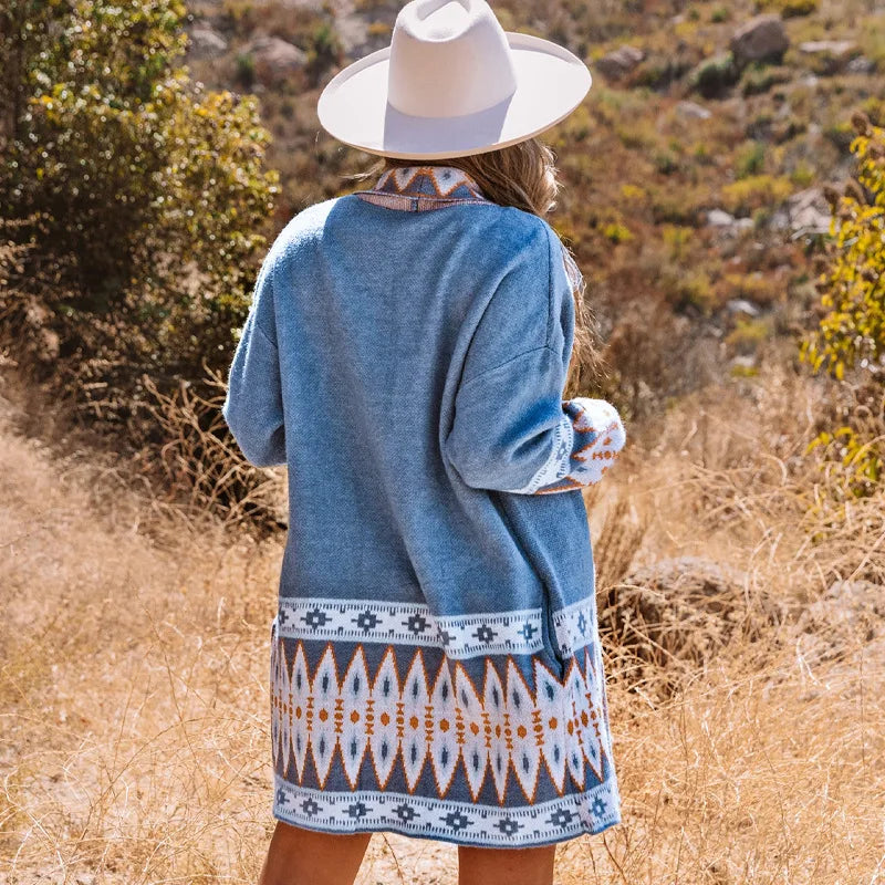 Aztec | Vintage Damen Strickjacke