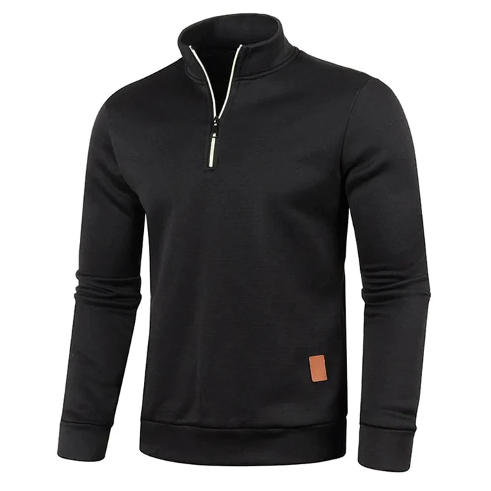 CESAR | Herren Pullover mit viertel Reißverschluss