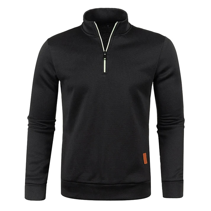 CESAR | Herren Pullover mit viertel Reißverschluss