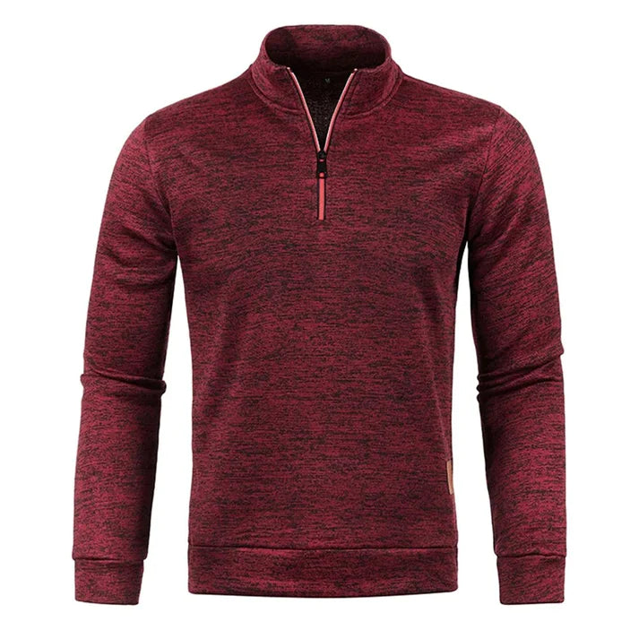 CESAR | Herren Pullover mit viertel Reißverschluss