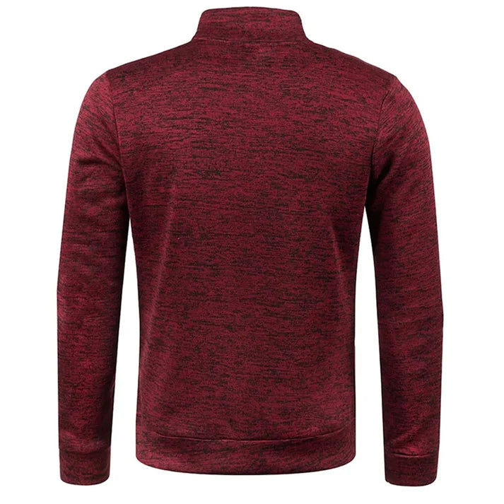 CESAR | Herren Pullover mit viertel Reißverschluss