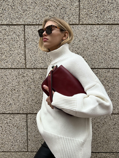 Nora | Minimalistischer Basic Rollkragenpullover