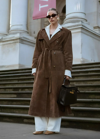 Lilly | Trenchcoat aus Wildleder