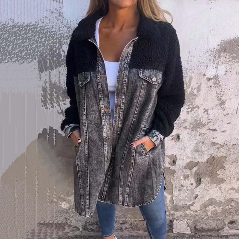 Ria |  Lange Jeansjacke