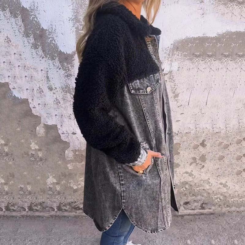 Ria |  Lange Jeansjacke