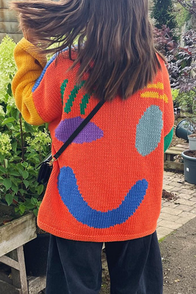 Hailey | Lässiger Smiley-Pullover