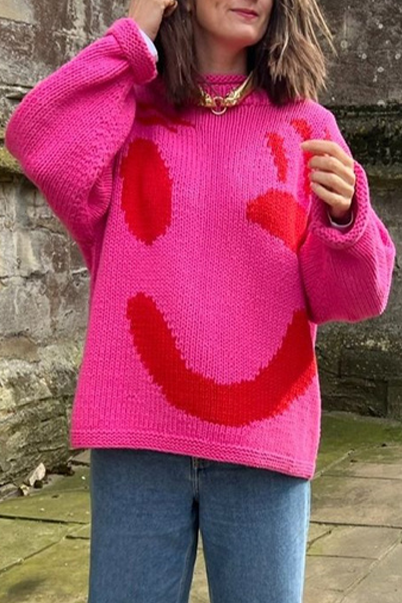 Hailey | Lässiger Smiley-Pullover