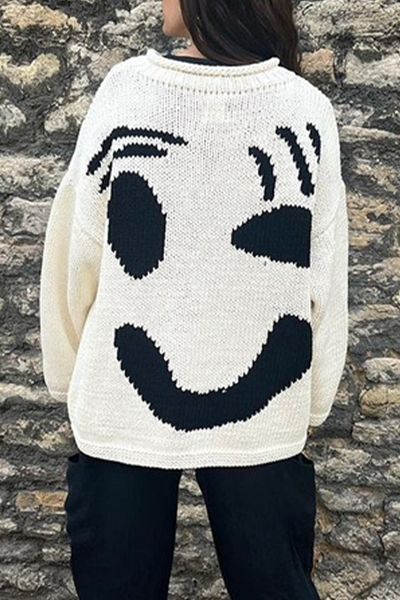 Hailey | Lässiger Smiley-Pullover