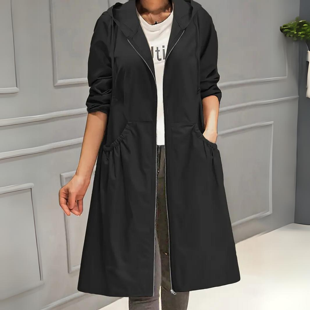 Rhona | Chic Trenchcoat mit Kapuze