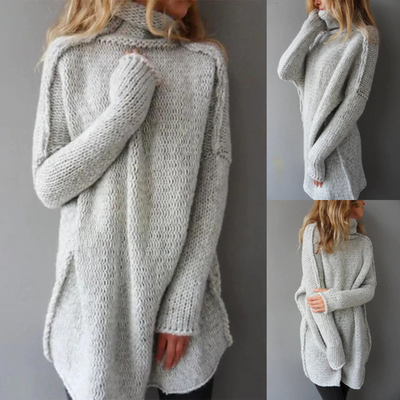 Alexis | Großer grauer Pullover