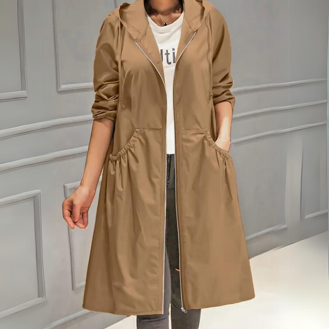 Rhona | Chic Trenchcoat mit Kapuze