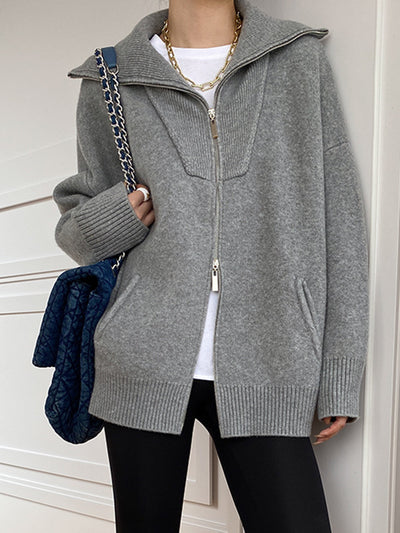 Luna | Kragen Strickjacke