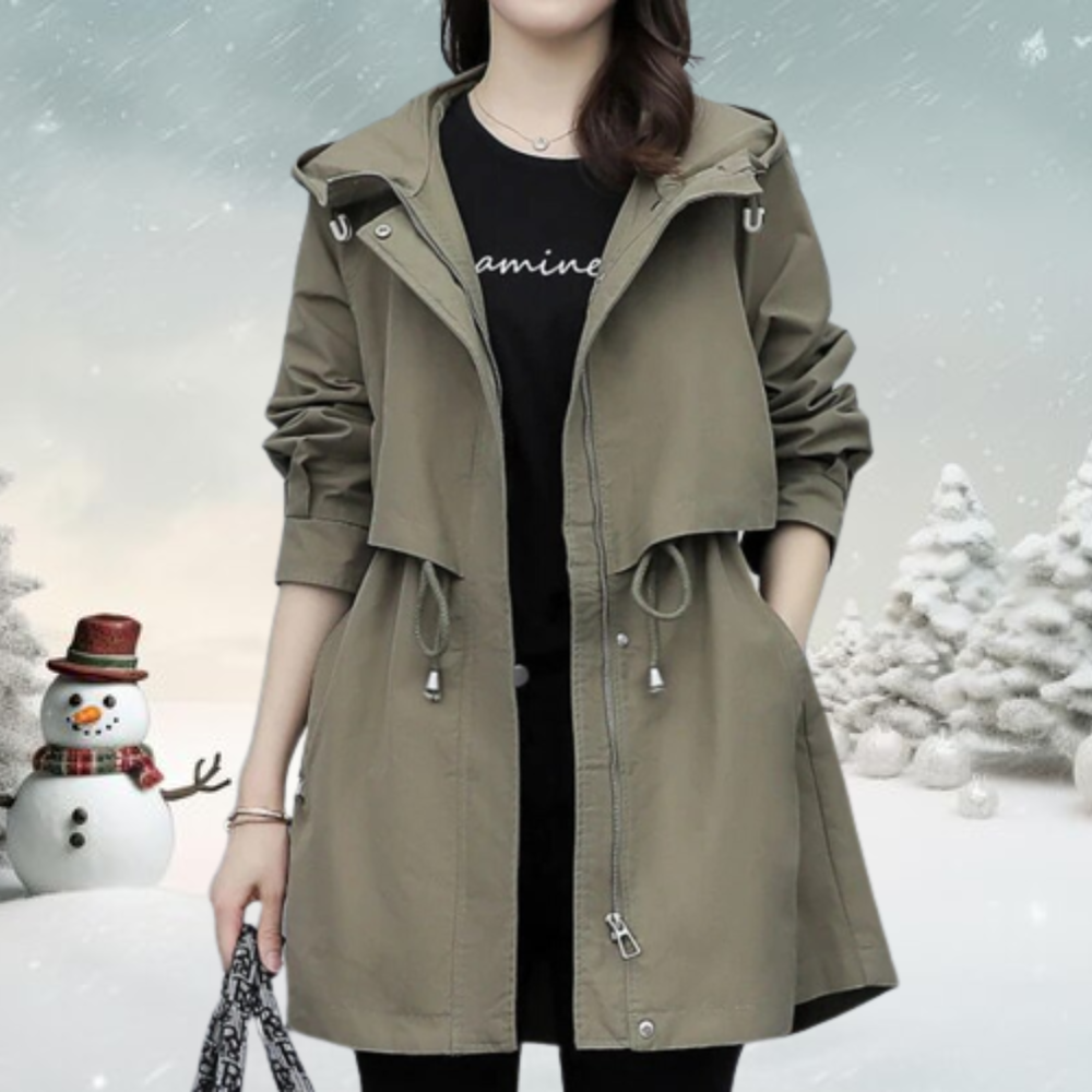 Anouk | Trenchcoat mit Kapuzenpulli