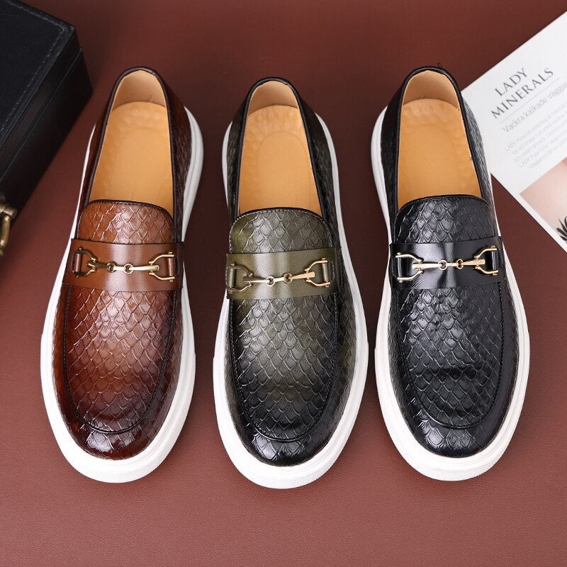 GIOVANNI™ | SchwarzVerde Nähen loafer